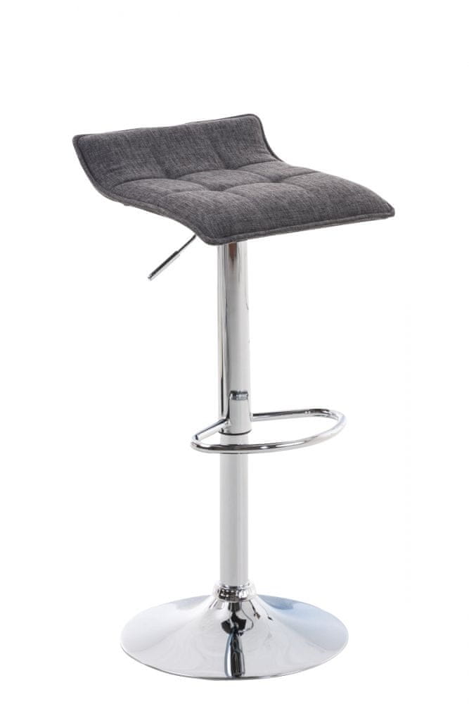 BHM Germany Barové stoličky Madison (SET 2 ks), textil, svetlo šedá